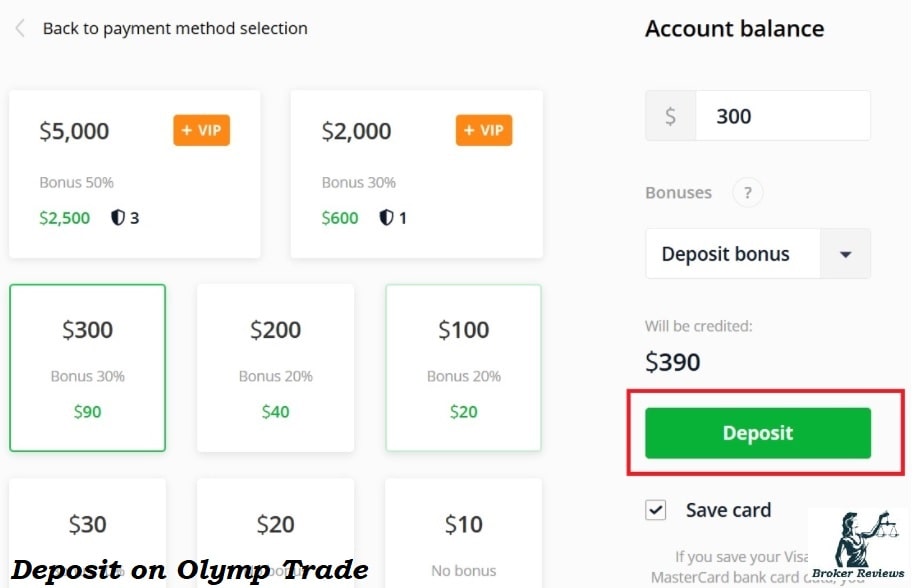 Deposits and Withdrawals olymp trade